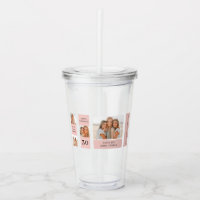 SEPTEMBER - Aster >> 20 oz Glass Cup with Lid + Straw