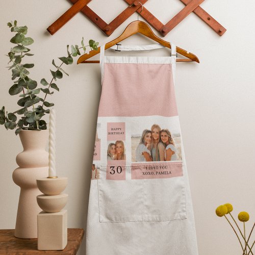 Collage Friend Photos  Happy Birthday Gift Apron