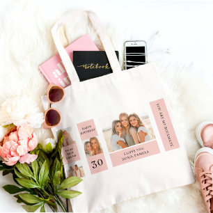 Collage Friend Photos   Happy Birthday Gift Tote Bag