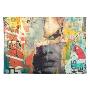 Collage Head Cloth Placemat