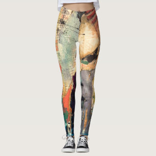 Collage Head Leggings