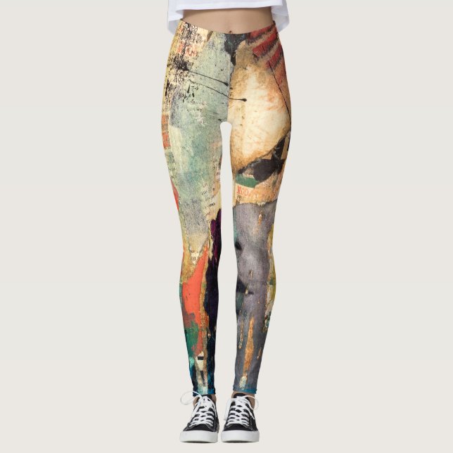 Collage Head Leggings (Front)