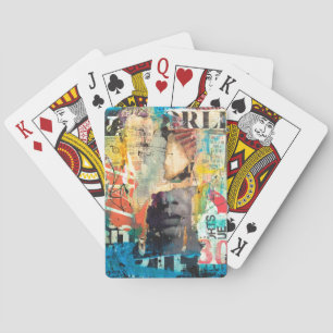 Collage Head Poker Cards