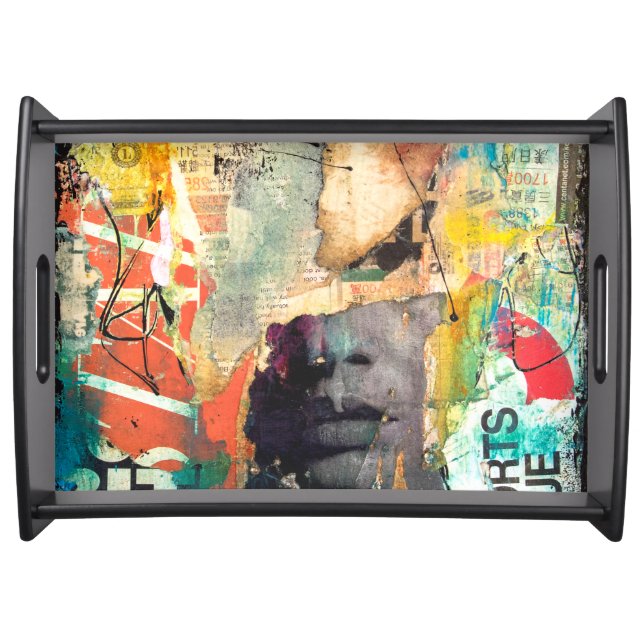 Collage Head Serving Tray (Front)