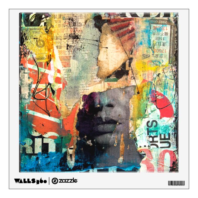 Collage Head Wall Decal (Front)