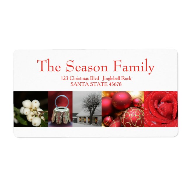 Collage Holiday Address Label (Front)