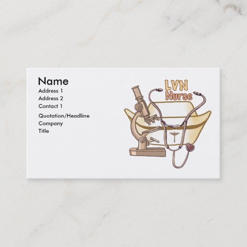 Collage LVN Nurse business cards