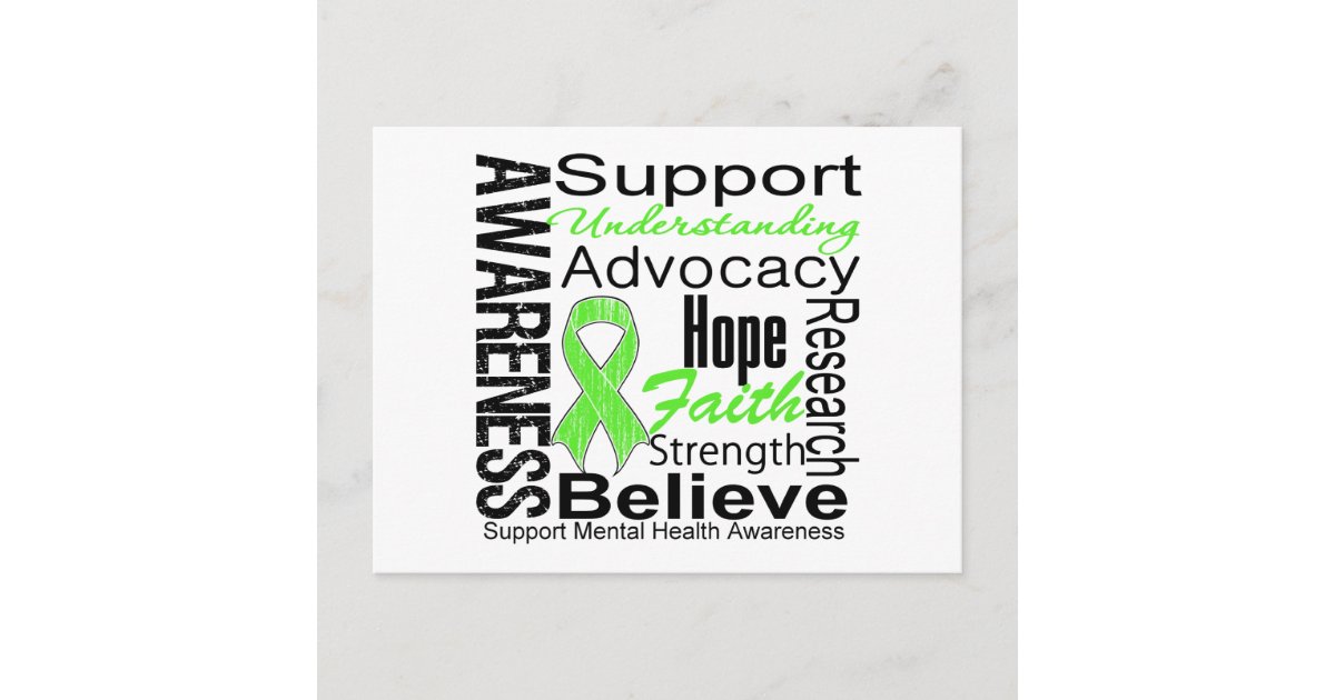 Collage - Mental Health Awareness Postcard | Zazzle