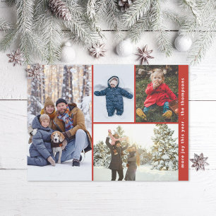 Collage Minimal Photo Holiday Card