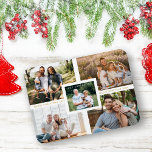 Collage Minimalist Merry Christmas Photo Family Magnet<br><div class="desc">Collage Minimalist Merry Christmas Photo Family Holidays Magnet Card. IMPORTANT NOTICE: This design is part of a collection and has other coordinated elements that you can find in my store. Sometimes it can be difficult to aesthetically align and put texts or initials on the designs, if so tell me and...</div>