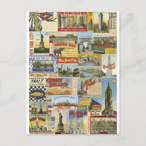 Collage New York City Postcard