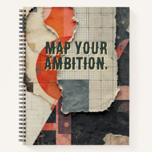 Collage of Ambition Mixed Media Goal Setting Art Notebook
