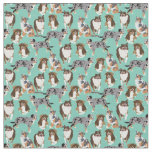 Collage of Aussies Australian Shepherd Dogs Fabric