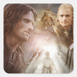 Collage of Characters Square Sticker