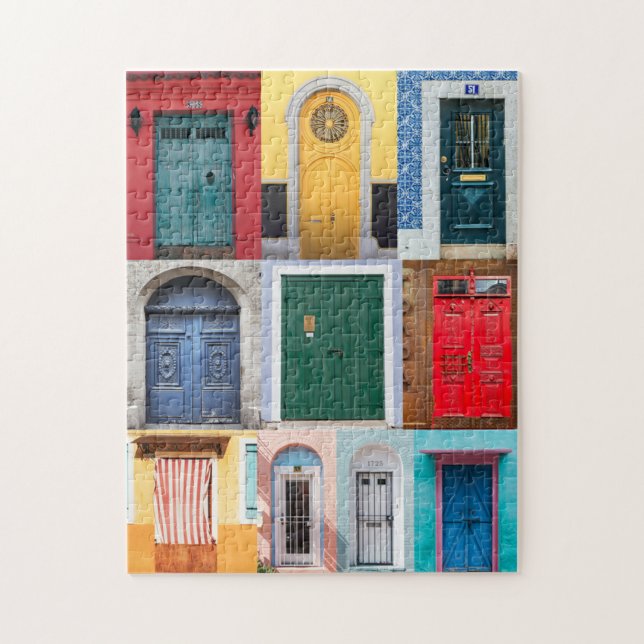 Collage of Colored Doors Jigsaw Puzzle (Vertical)