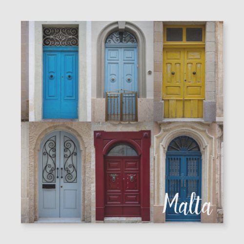 Collage of colorful front doors