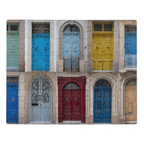 Collage of colorful front doors jigsaw puzzle