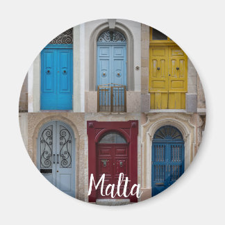 Collage of colorful front doors magnet