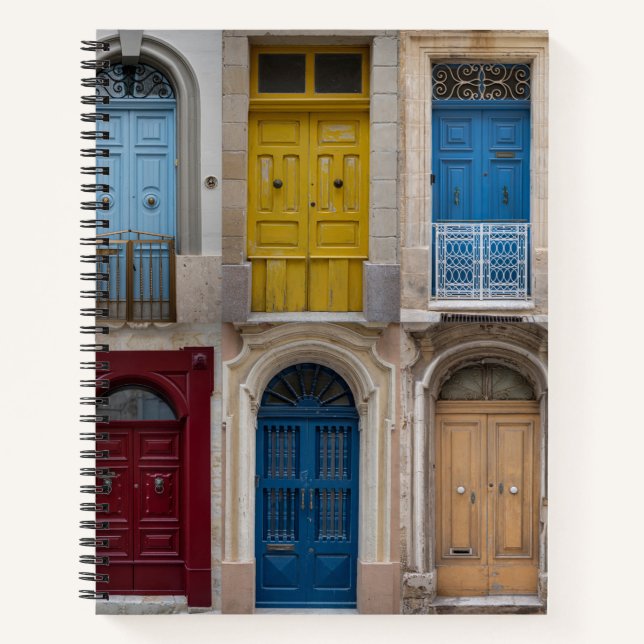 Collage of colorful front doors notebook (Front)