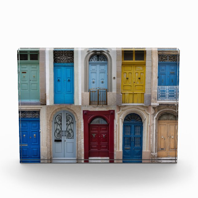 Collage of colorful front doors photo block (Front)