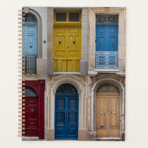 Collage of colorful front doors planner