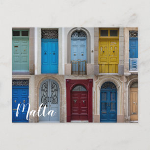Collage of colorful front doors Postcard