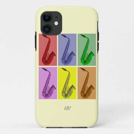 Collage Of Colorful Saxophones Iphone 5 Case