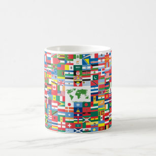 Collage of Country Flags from All Over The World Coffee Mug