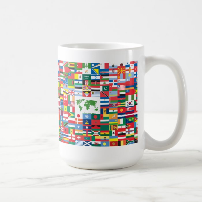 Collage of Country Flags All Over The World Coffee Mug