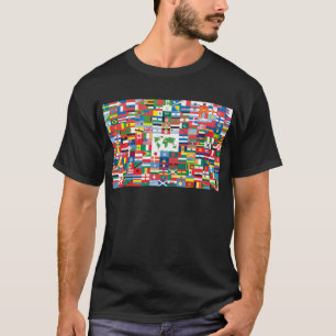 Collage of Country Flags from All Over The World T-Shirt