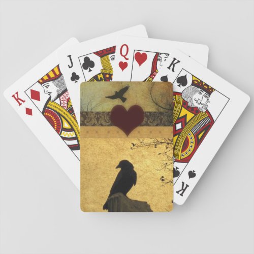 Collage Of Crows Playing Cards