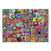 Collage of flowers card (Front Horizontal)