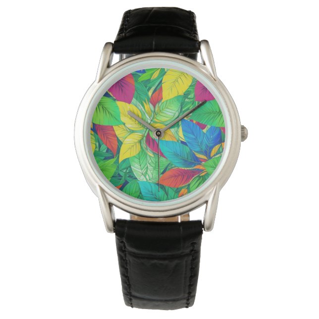 Collage of forest leaves watch (Front)