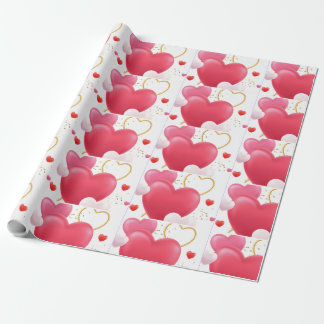 Collage of Hearts Wrapping Paper