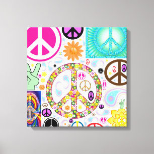 Collage of Peace Canvas Print