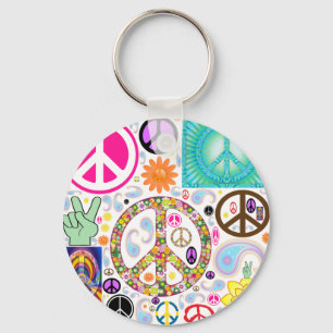 Collage of Peace Keychain