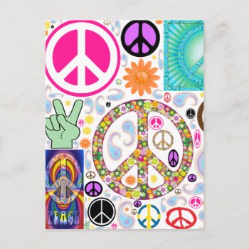 Collage Of Peace Postcard by StuffOrSomething at Zazzle