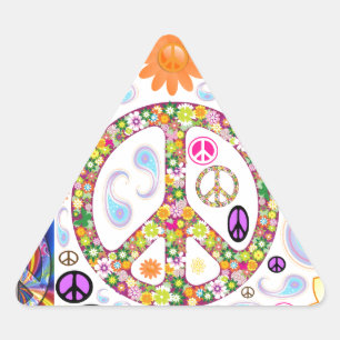 Collage of Peace Triangle Sticker