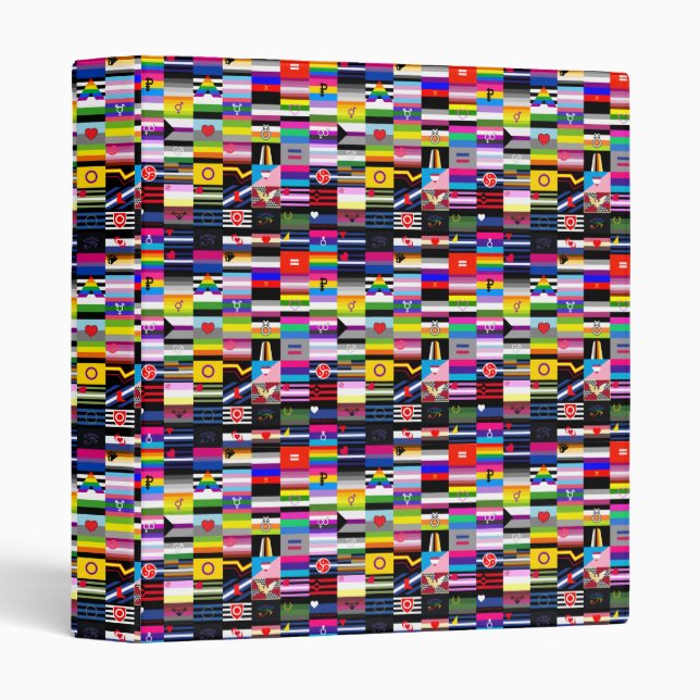 Collage of Pride Flags Binder (Front/Spine)