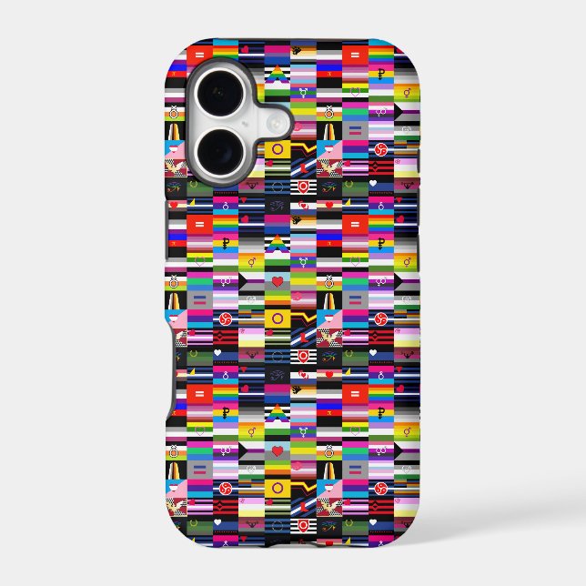 Collage of Pride Flags Iphone Case (Back)