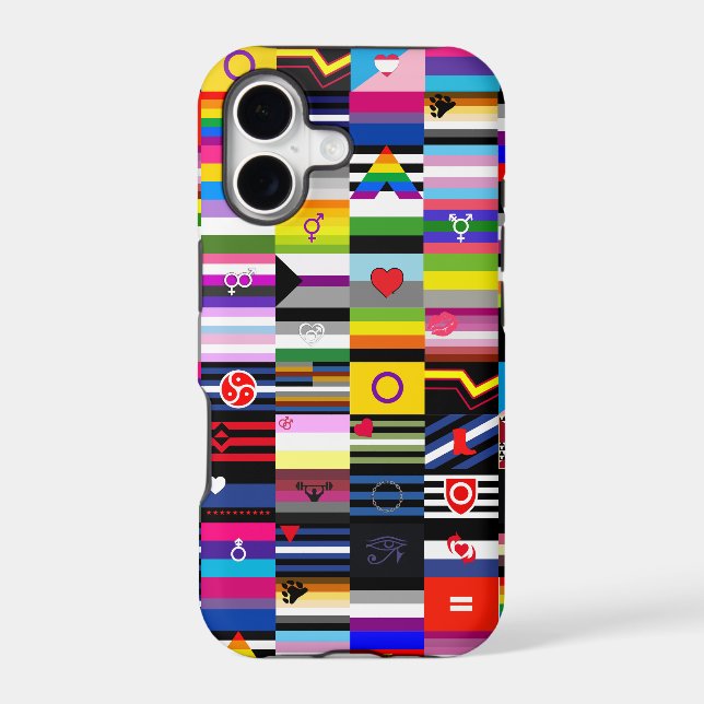 Collage of Pride Flags Iphone Case (Back)