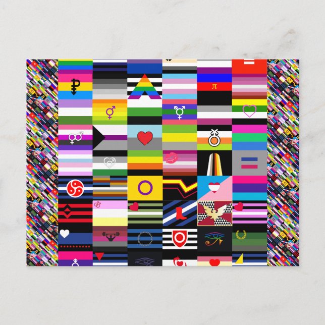 Collage of Pride Flags Postcard (Front)