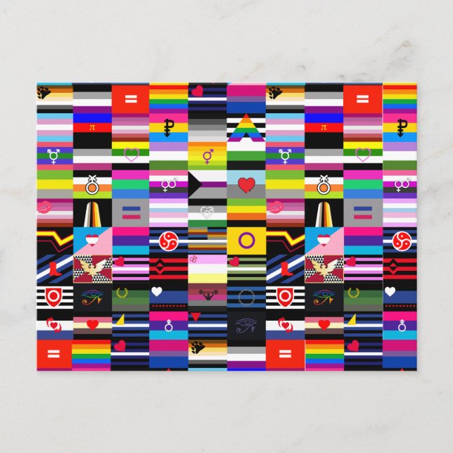 Collage of Pride Flags Postcard (Front)
