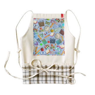 Collage of School Supplies Zazzle HEART Apron