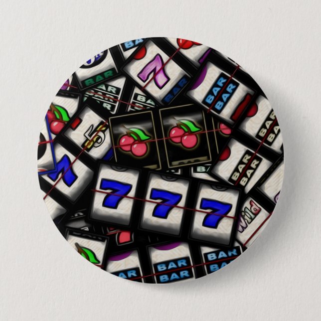 Collage of Slot Machine Reels Button (Front)