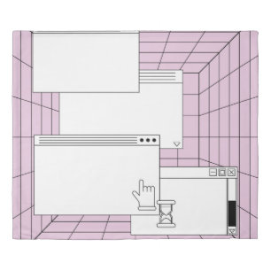 Collage of user interface elements. Cyberpunk and  Duvet Cover