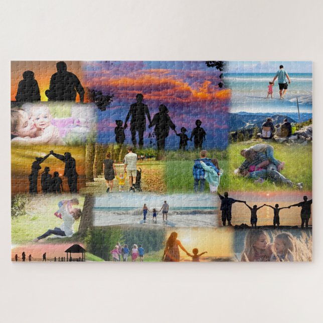 Collage of Your Family Photos Jigsaw Puzzle (Horizontal)