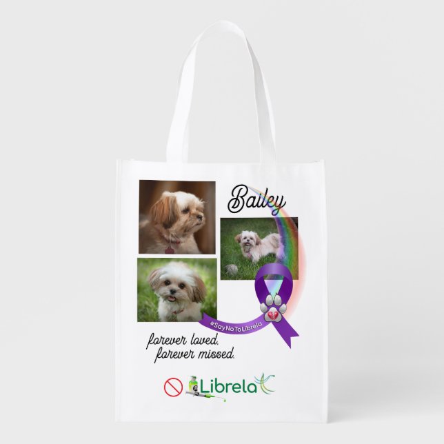 Collage of your pet's pics custom design grocery bag (Front)