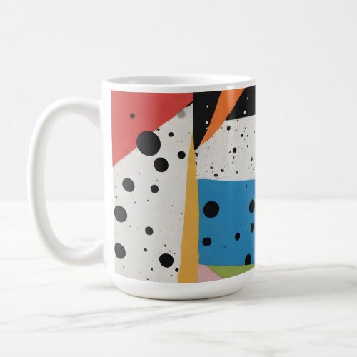 Collage Paper Black Dots Coffee Mug