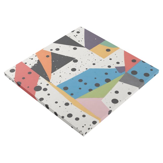 Collage Paper Black Dots Gallery Wrap (3/4)